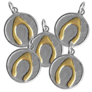 Two-Toned Stainless Steel Wishbone Charms