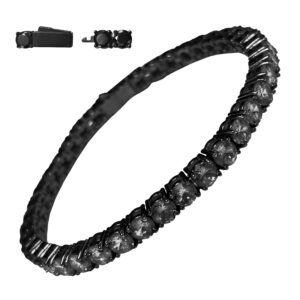 Black Stainless Steel Tennis Bracelet