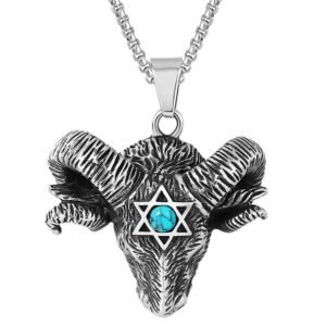 Stainless Steel Goat Ram Chain Necklace