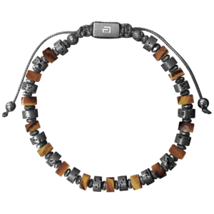 Tiger Eye & Lava Rock Beaded Bracelet