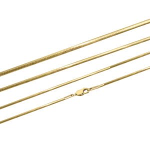 Stainless Steel Gold Pvd Shiny Cut Snake Chain