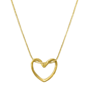 Stainless Steel Gold PVD Heart Necklace
