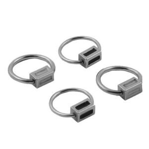 Surgical Steel Captive Ring With Rectangular Bead