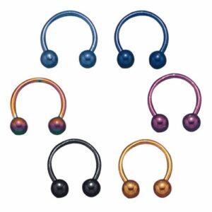 14GA Anodized Titanium Grade G23 Horseshoe