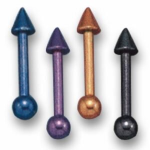 16GA Straight Grade G23 Titanium Barbell w/ Spike & Ball