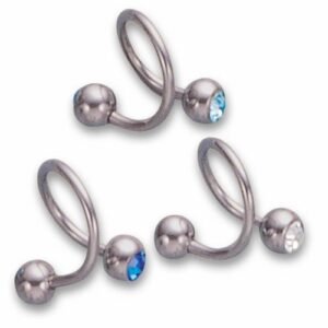Grade G23 Twister Titanium With 2 stone