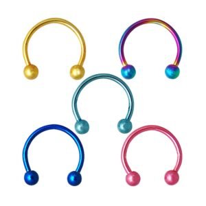 24pcs PCK - Anodized Surgical Steel Circular Barbell