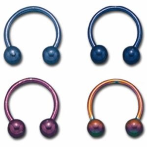 14GA Anodized Surgical Steel Horseshoe