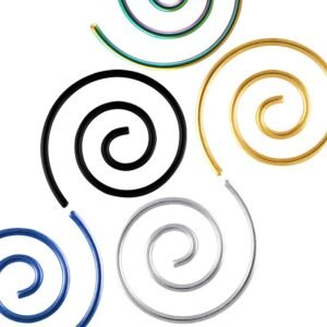 Surgical Steel 316L Spiral Coil Ear Piercing Jewelry