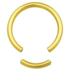14GA - 16GA Surgical Steel Gold PVD Segment Ring