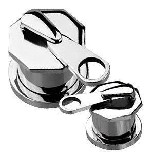 Zipper Slider Pull Tab Surgical Steel Plug