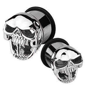 Screaming Skull Surgical Steel Plug