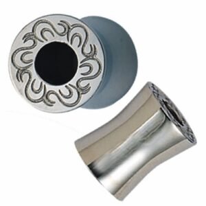 Surgical Steel Plug with Tribal Design