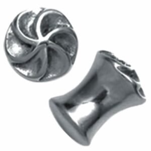 Surgical steel plug with design