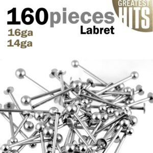 160pcs PCK - Surgical Steel 316L Labret Package