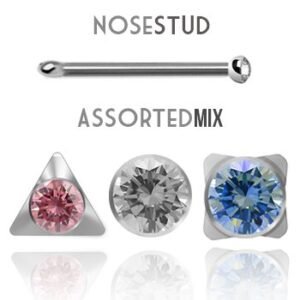 36pcs PCK - Surgical Steel Jeweled Nose Bone Package
