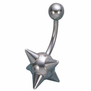 Surgical Steel Curved Barbell With 6mm Steel Spikes - Grade 316L