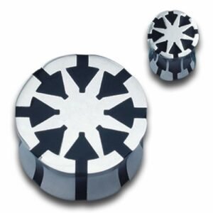 Surgical Steel Plug w/ Cool Enamel Star Design