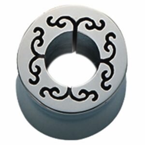Surgical Steel Double Flared Plug with Cut Out Design