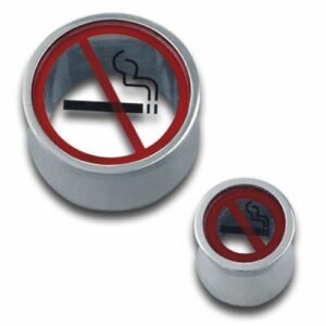 Surgical Steel Plug w/ See Thru No Smoking Sign