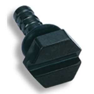 Surgical Steel Black PVD Screw Shaped Plug With Rubber O-Ring Stoppers
