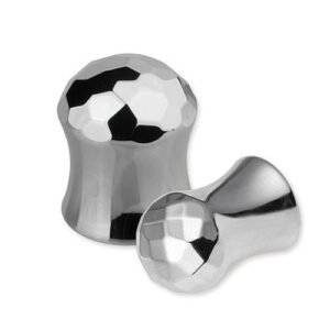 316L Surgical Steel Double Flared Diamond Cut Plug