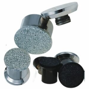 316L Surgical Steel Internally Threaded Plug Sandblast Design