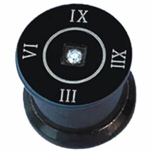 Surgical Steel Black PVD Internal Screw Plug With Roman Numerals