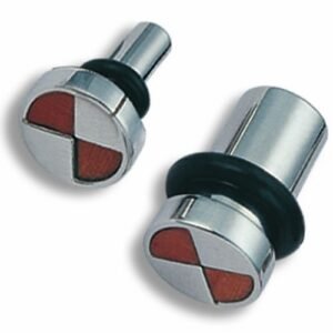 Surgical Steel Plug With Wooden Design