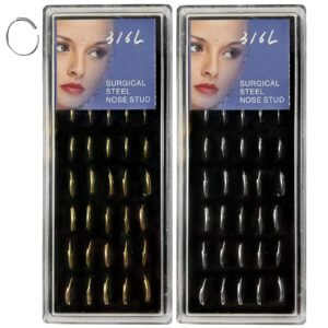 Surgical Steel Nose Hoop Box 40 Pieces