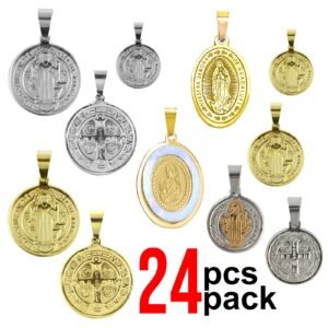 Stainless Steel Benito Coin Pendants Pack