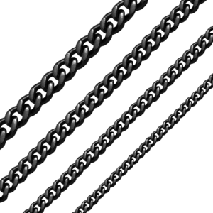 Black Stainless Steel Cuban Link Chain