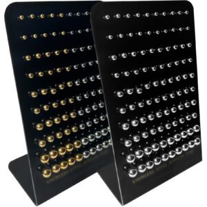 Stainless Steel Ball Earring Stud Display 50 Pairs
