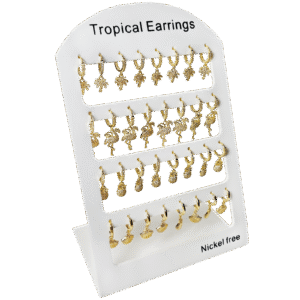 Tropical Fashion Earring Display 16 Pairs