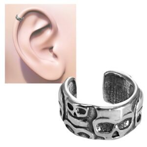 Stainless Steel Skulls Ear Cuff