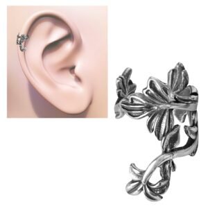 Stainless Steel Leaves Ear Cuff