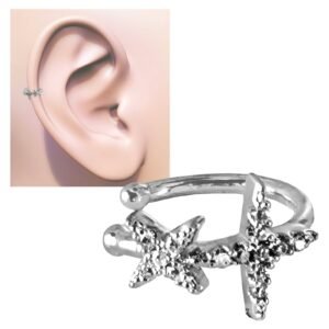 Fashion Star Silver Plated Earcuff