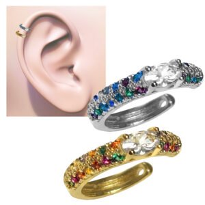 Fashion Rainbow Jewels Earcuff