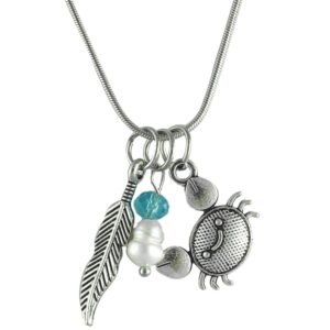 Fashion Necklace w/ Crab & Sea Life Charms