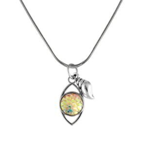 Fashion Necklace Fish Eye/Scales w/ Sea Shell Charms