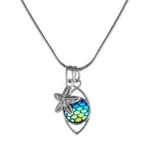 Fashion Necklace w/ Starfish & Sea Life Charms