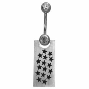 Surgical Steel Dangle Belly Ring - Stars Design