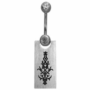 Surgical Steel Dangle Belly Ring - Tribal Tower Design
