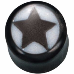 Organic Horn & Bone Star Inlay Plug