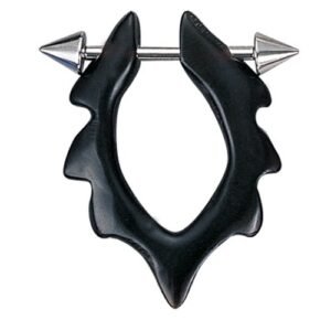 14Ga. Organic Horn Earring with Stainless Steel Wire