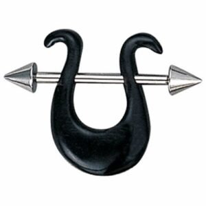 16Ga. Organic Horn Earring with Stainless Steel Wire