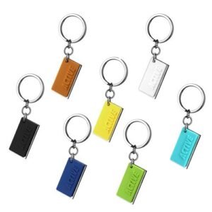 Very Sporty Stainless Steel And Silicone Key Chain With ACTIVE Inscription