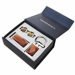 Stainless Steel Mens Set -- Includes money clip, cufflinks, and key holder
