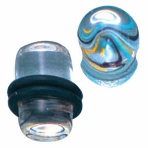 10mm Glass Plug With Swirl Inlay
