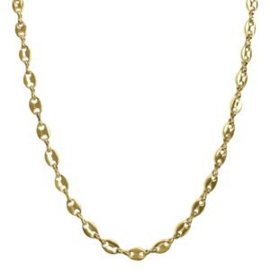 Stainless Steel Gold Pvd Mariner Chain Necklace